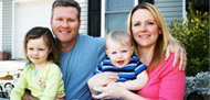 Photo of smiling family
